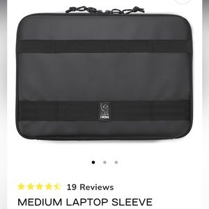 NWT black Chrome laptop sleeve